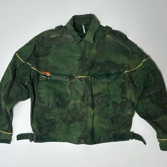 Free People Slouchy Military Jacket - Picture 3 of 8